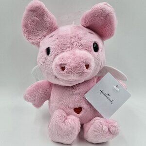 Hallmark Valentine's Pink Pig Cupid Stuffed Animal Toy